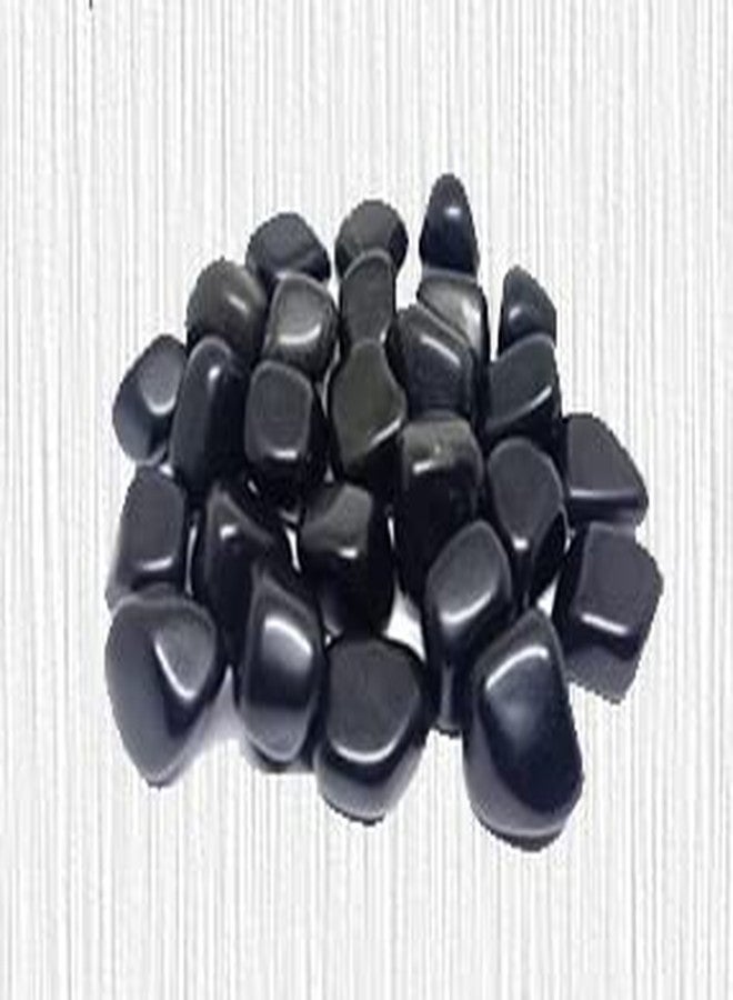 TOI SHOP Black Sea-Salt Agate Tumble/Pebbles Stone. For Reiki, Crystal, Vastu, Fang Shui Aura, Home Decor, Office Decor, Gifting, Good Luck, Showpiece Etc (Black, 900 Gm) - Image 4